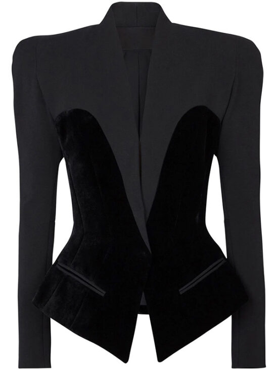 Fashion Slim Fit Velvet Blazer Suitable For Business Casual