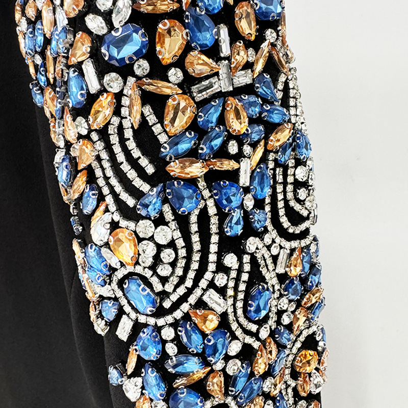 Fashionable Long Sleeve Embellished Dress - Image 3