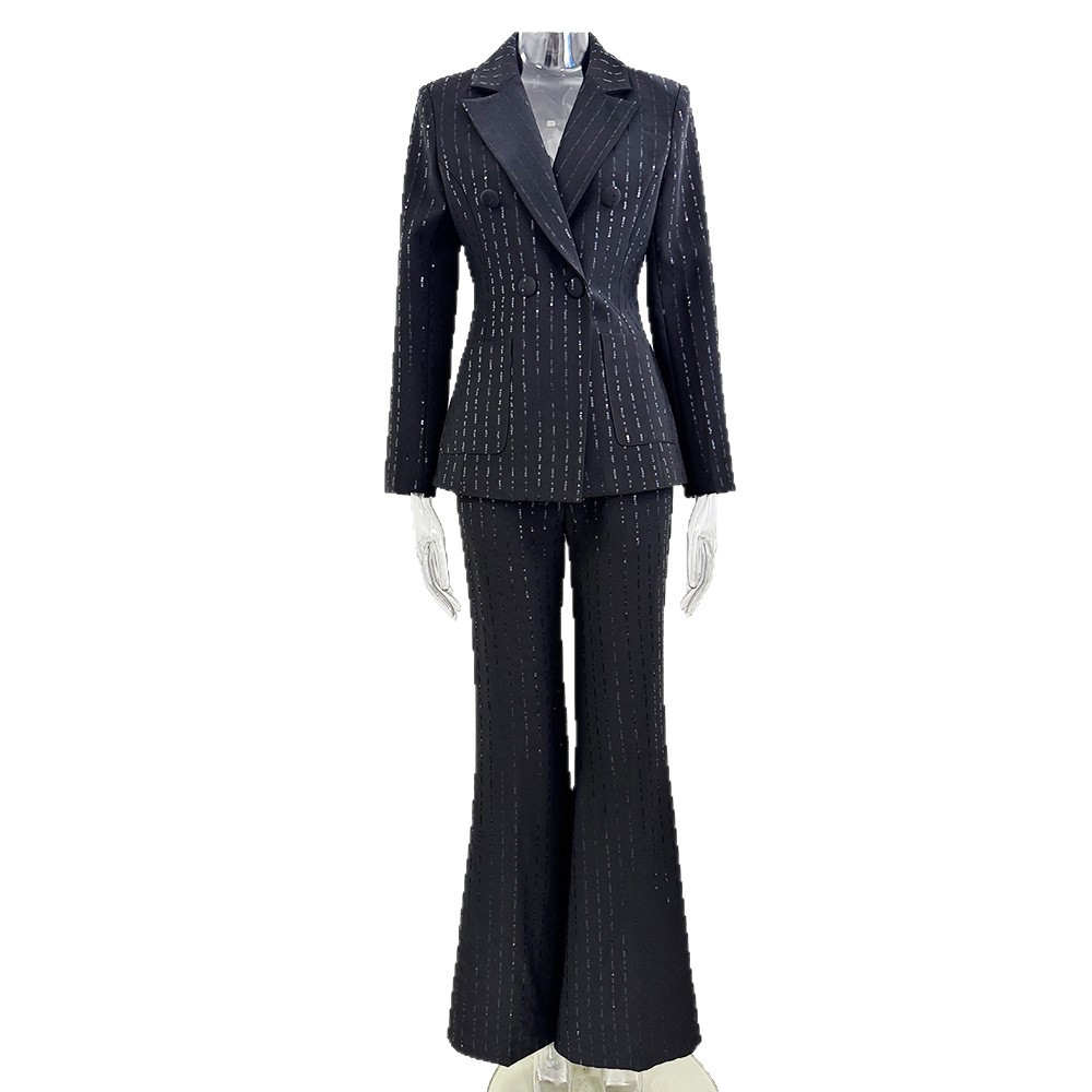Sequin Blazer And Pants Set Stylish Casual Outfit - Image 5