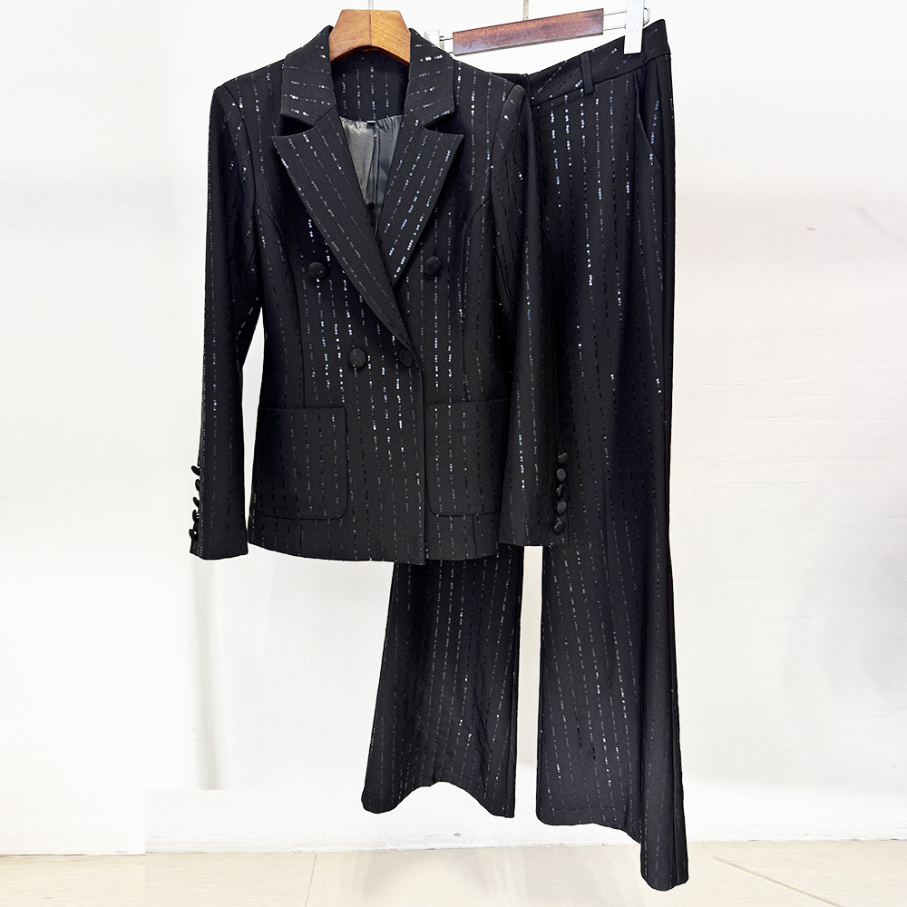 Sequin Blazer And Pants Set Stylish Casual Outfit - Image 6