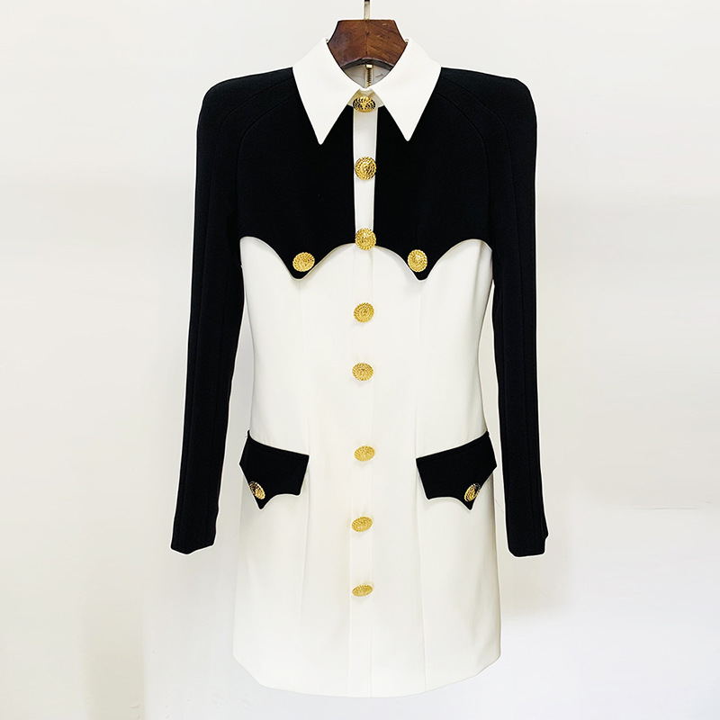 Trendy Color Block Bodycon Shirt Dress - Image 3