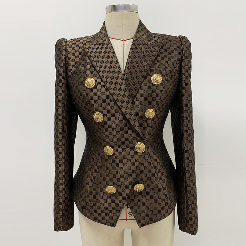 Stylish Lion Double-Breasted Blazer Jacket - Image 5
