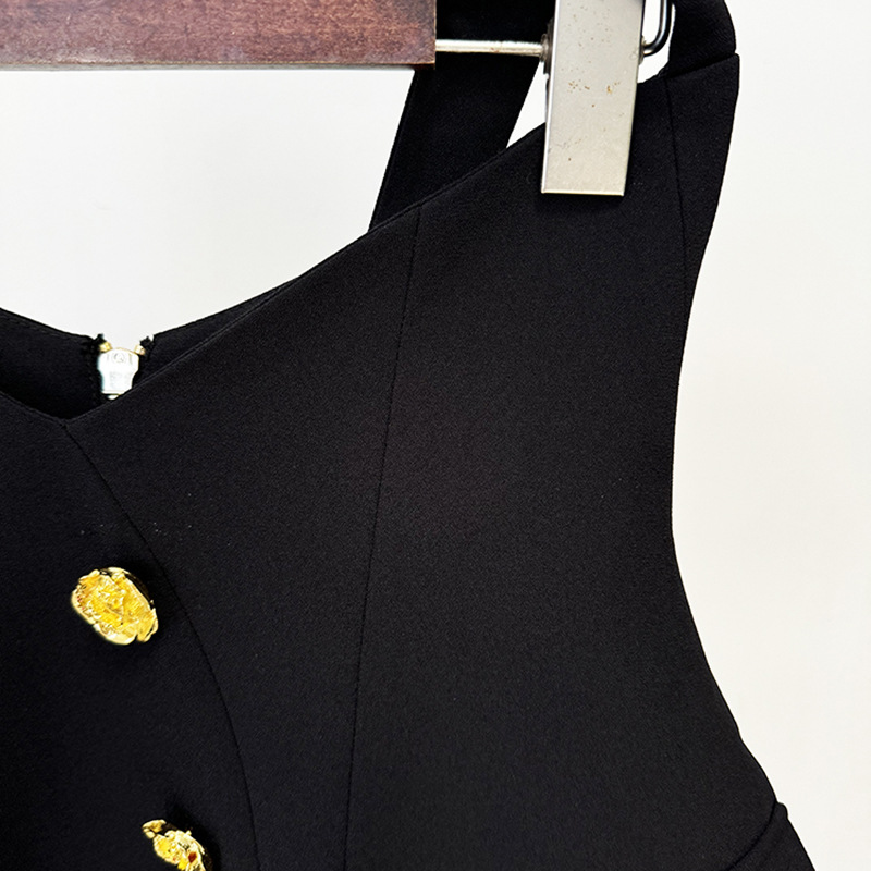 Trendy Rose Metal Buckle Neck Half Body Pencil Skirt - Image 4