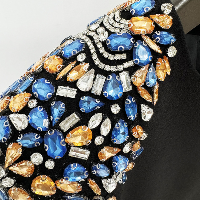Fashionable Long Sleeve Embellished Dress - Image 4
