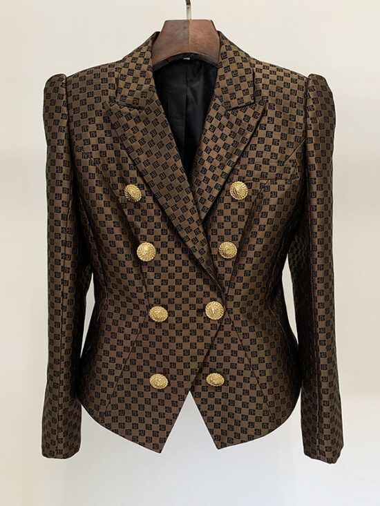 Stylish Lion Double-Breasted Blazer Jacket